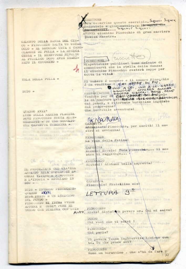 copione pinocchio